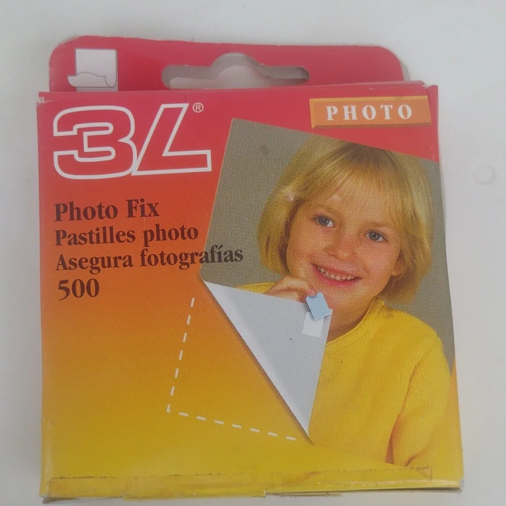 3L Photo Fix Adhesive Squares Scrapbook Photo Corner New , Vintage
